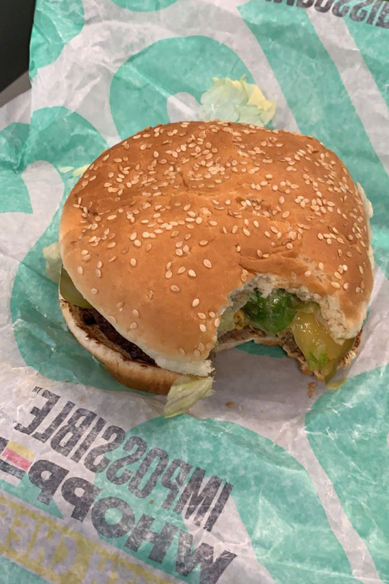The Burger King Impossible Whopper does indeed look, smell and taste like a hamburger according to our newsroom taste tester.